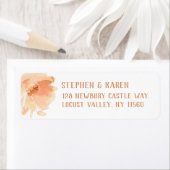 Étiquette d'adresse de retour élégante de la broch (En situation)