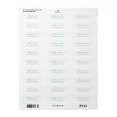 Étiquette d'adresse de retour élégante de script v (Feuille entière)