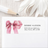 Étiquette d'adresse de retour élégante minimaliste (En situation)