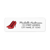 Étiquette d'adresse de retour Élégantes chaussures (Devant)