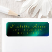 Étiquette d'adresse de retour Emerald Green (En situation)