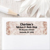 Étiquette d'adresse de retour en marbre Brown rust (En situation)