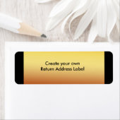 Étiquette d'adresse de retour en or (En situation)