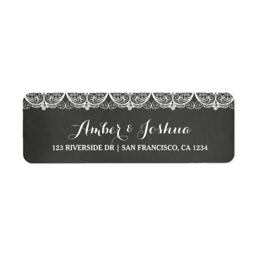 Étiquette d'adresse de retour en typographie de ta (Devant)