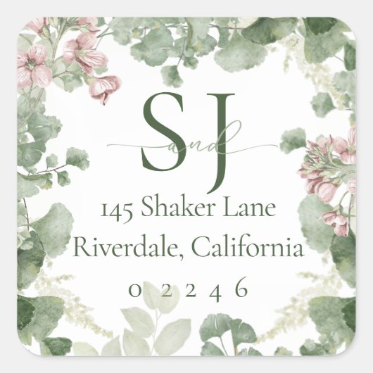 Étiquette d'adresse de retour encadrée souple (Devant)