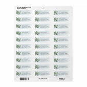 Étiquette d'adresse de retour Eucalyptus Bleu Pous (Feuille entière)