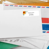 Étiquette d'adresse de retour eucalyptus tournesol