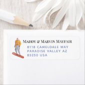 Étiquette d'adresse de retour facile à lire pour S (En situation)