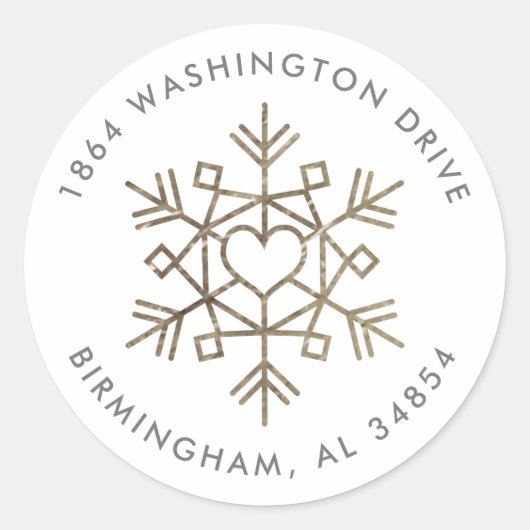 Étiquette d'adresse de retour Faux Gold Foil (Devant)