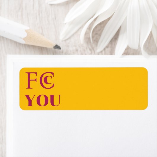 Étiquette d'adresse de retour FCC YOU (En situation)