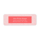 Étiquette d'adresse de retour Festin Pink Holiday  (Devant)
