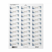 Étiquette d'adresse de retour Fête Fleurs aquarell (Feuille entière)