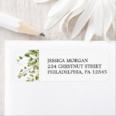 Étiquette d'adresse de retour Feuillage forestier (En situation)