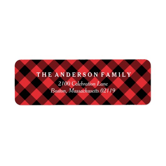 Étiquette d'adresse de retour Fireside (Devant)