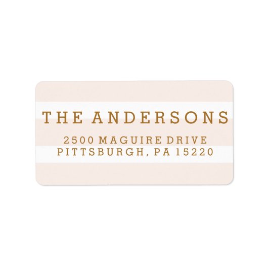 ÉTIQUETTE D'ADRESSE DE RETOUR Flamant rose (Devant)