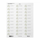 Étiquette d'adresse de retour Fleur Blanche 2 (Feuille entière)