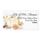 Étiquette d'adresse de retour Fleur Florale d'Auto (Devant)