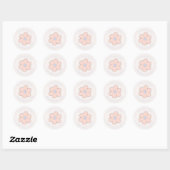 Étiquette d'adresse de retour Fleur Rétro (Feuille)