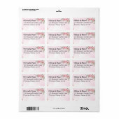 Étiquette d'adresse de retour Fleur Rose Blush (Feuille entière)