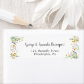 Étiquette d'adresse de retour fleur sauvage (En situation)