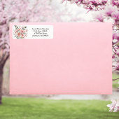 Étiquette d'adresse de retour Fleurs de printemps