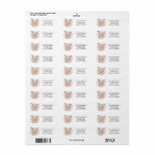 Étiquette d'adresse de retour Fleurs de printemps (Feuille entière)