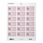 Étiquette d'adresse de retour Fleurs roses moderne (Feuille entière)