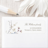 étiquette d'adresse de retour fleurs sauvages déli (En situation)