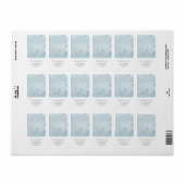 Étiquette d'adresse de retour Flocon de neige bleu (Feuille entière)