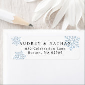 Étiquette d'adresse de retour flocon de neige de f (En situation)