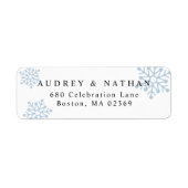 Étiquette d'adresse de retour flocon de neige de f (Devant)