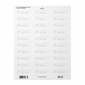 Étiquette d'adresse de retour Flocon de neige de m (Feuille entière)