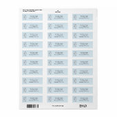 Étiquette d'adresse de retour Flocon de neige givr (Feuille entière)