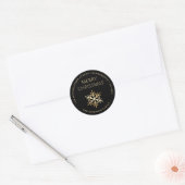 Étiquette d'adresse de retour flocon de neige Noël (Enveloppe)