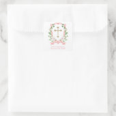 Étiquette d'adresse de retour floral rose (Sac)