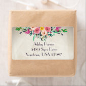 Étiquette d'adresse de retour florale (En situation)