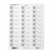 Étiquette d'adresse de retour florale blanche mode (Feuille entière)