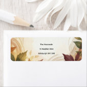 Étiquette d'adresse de retour florale botanique d' (En situation)