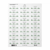 étiquette d'adresse de retour florale d'hiver (Feuille entière)