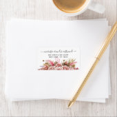 Étiquette d'adresse de retour florale pour les jeu (En situation)