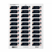 Étiquette d'adresse de retour florale rose (Feuille entière)