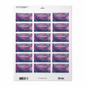 Étiquette d'adresse de retour Fuchsia & Rose tendr (Feuille entière)