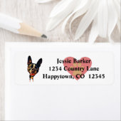 Étiquette d'adresse de retour Fun Boston Terrier (En situation)