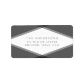 Étiquette d'adresse de retour géométrique à couche (Devant)