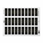 Étiquette d'adresse de retour géométrique en noir  (Feuille entière)