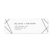 Étiquette d'adresse de retour géométrique moderne (Devant)