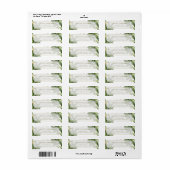 Étiquette d'adresse de retour Green Foliage Gold M (Feuille entière)