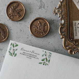 Étiquette d'adresse de retour Green Troptus