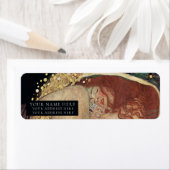 ÉTIQUETTE D'ADRESSE DE RETOUR : GUSTAV KLIMT : DAN (En situation)