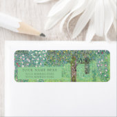 ÉTIQUETTE D'ADRESSE DE RETOUR : GUSTAV KLIMT : ROS (En situation)